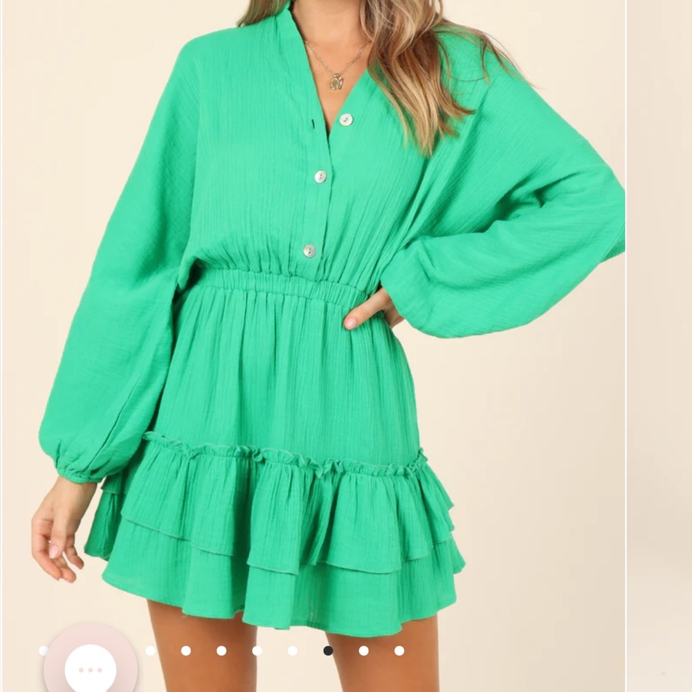 Green Petal & Pup Dress